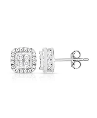 Diamond Frame Quad Stud (1 ct. t.w.) in 14k White Gold