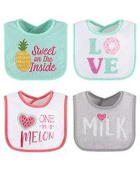 The Peanutshell Cotton Feeding Baby Bib, 8pk Girls