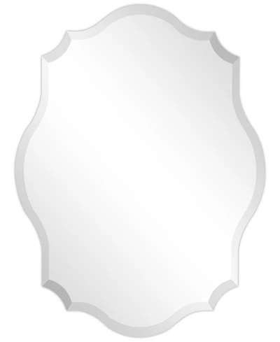 Empire Art Direct Frameless Beveled Oblong Scalloped Wall Mirror