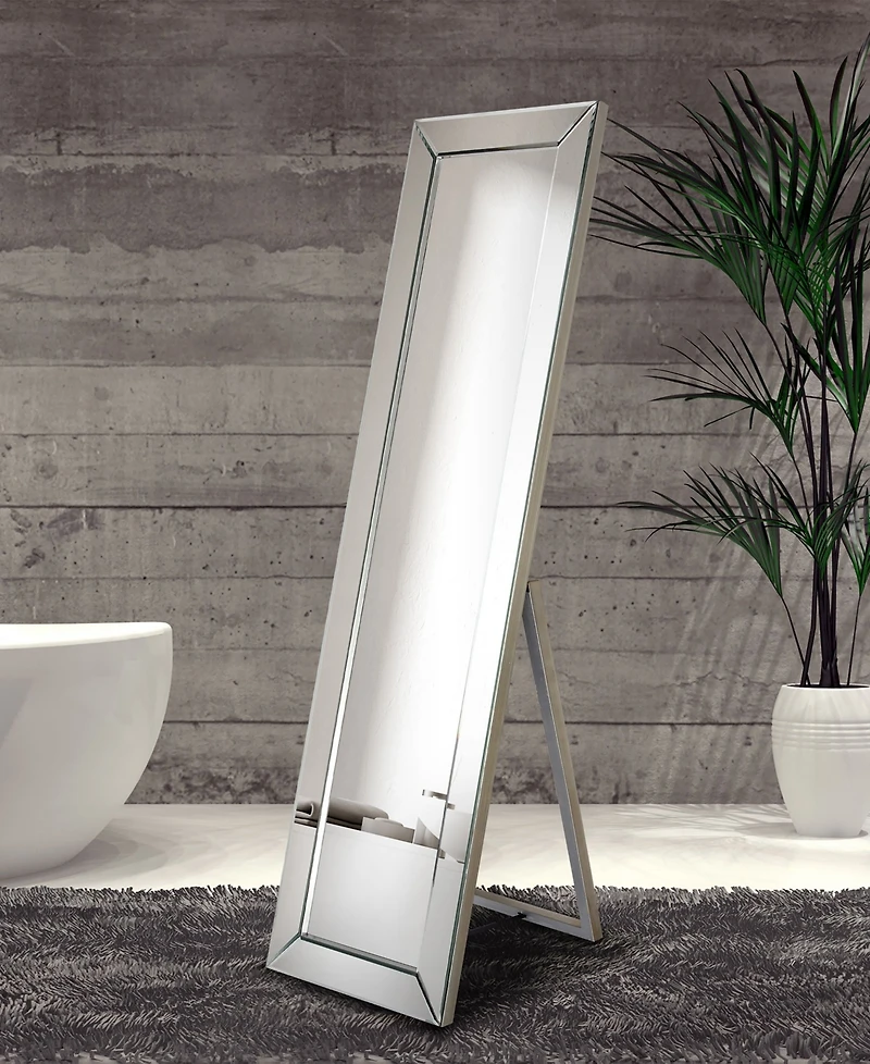 Empire Art Direct Solid Wood Frame Covered with Beveled Clear Mirror - 64" x 18"