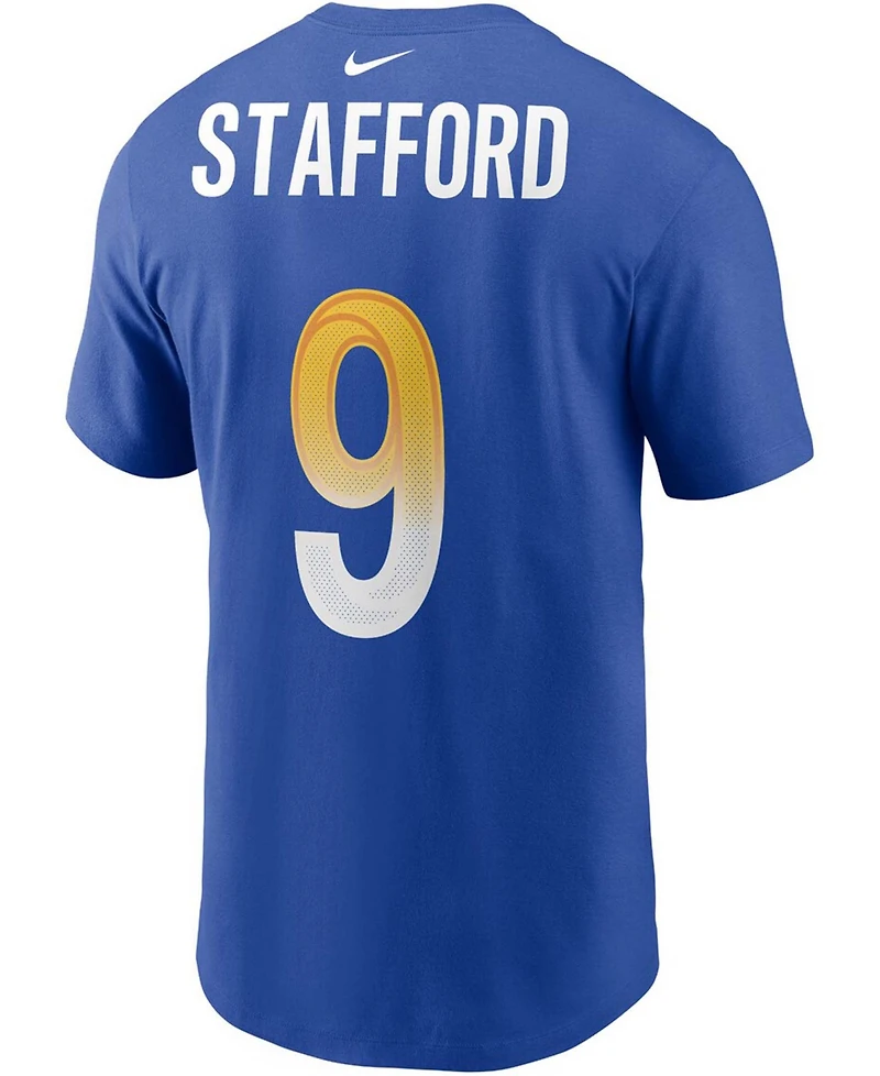 Men's Matthew Stafford Royal Los Angeles Rams Name and Number T-shirt