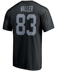 Men's Darren Waller Black Las Vegas Raiders Player Icon Name and Number T-shirt