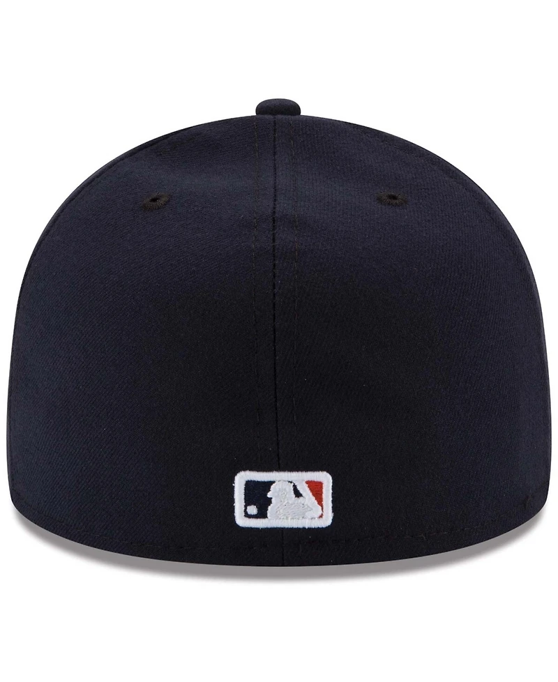 New Era Men's Navy/Orange Houston Astros Road Authentic Collection On Field 59FIFTY Performance Fitted Hat
