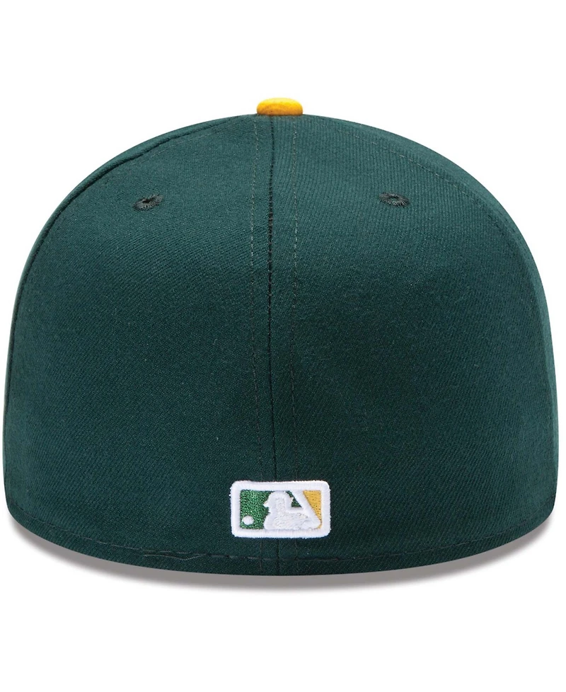 New Era Men's Green/Yellow Oakland Athletics Home Authentic Collection On-Field 59FIFTY Fitted Hat