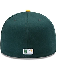 New Era Men's Green/Yellow Oakland Athletics Home Authentic Collection On-Field 59FIFTY Fitted Hat