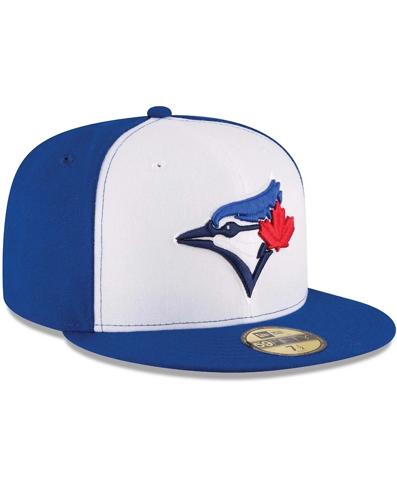 New Era Men's White/Royal Toronto Blue Jays 2017 Authentic Collection On-Field 59FIFTY Fitted Hat