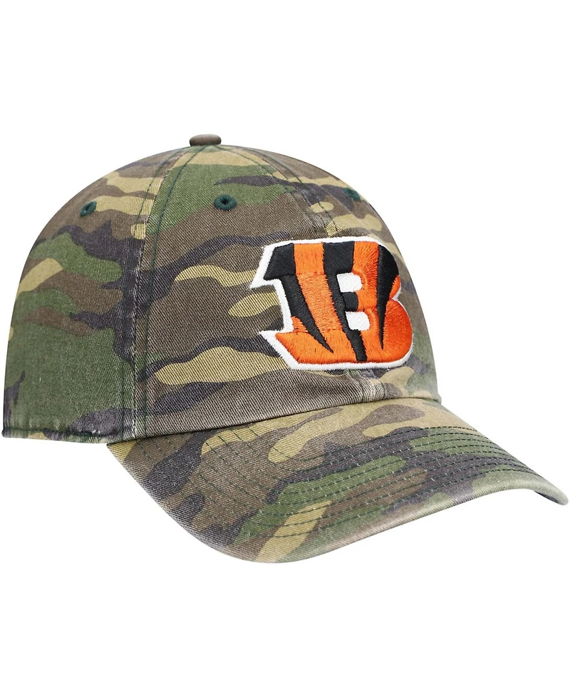 '47 Men's Camo Cincinnati Bengals Woodland Clean Up Adjustable Hat