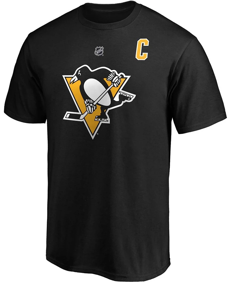 Fanatics Men's Sidney Crosby Pittsburgh Penguins Team Authentic Stack T-Shirt