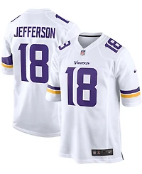 Men's Nike Justin Jefferson White Minnesota Vikings Game Player Jersey