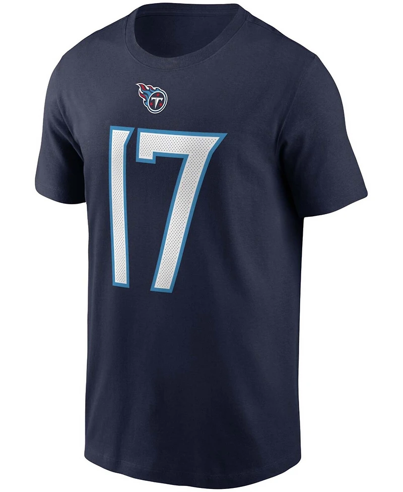 Men's Ryan Tannehill Navy Tennessee Titans Name and Number T-shirt