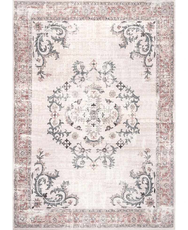 nuLoom Aurora HJAU14A Machine-Washable 5' x 8' Area Rug