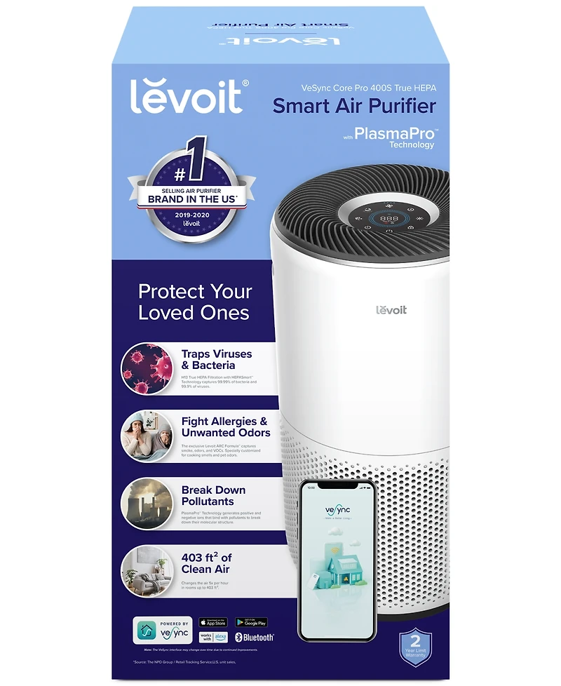 Levoit VeSync Core Pro 400S Smart Air Purifier