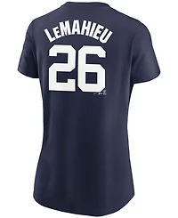Women's Dj Lemahieu Navy New York Yankees Name Number T-shirt