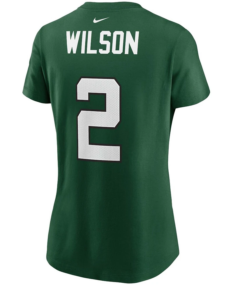 Women's Zach Wilson Green New York Jets 2021 Nfl Draft First Round Pick Player Name Number T-shirt