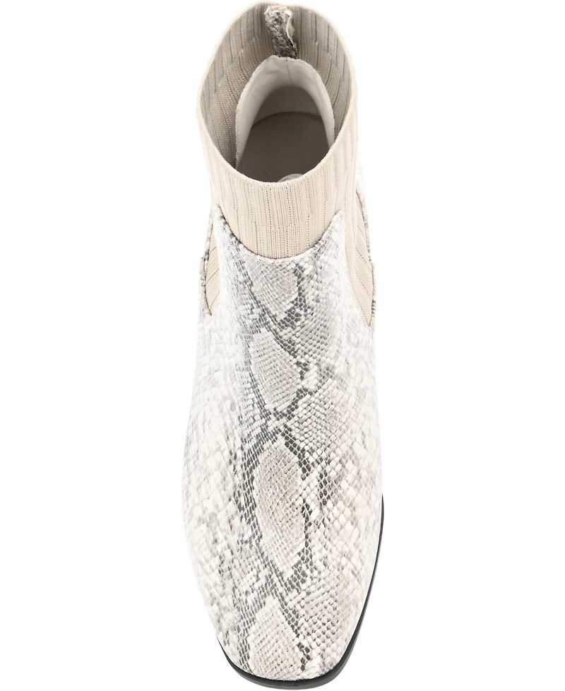 Journee Collection Women's Adalia Knit Block Heel Booties
