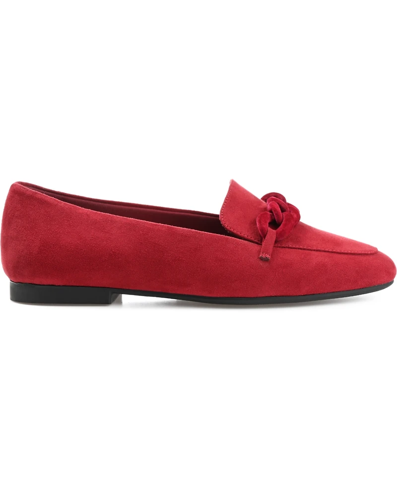 Journee Collection Women's Cordell Chain Detail Loafers
