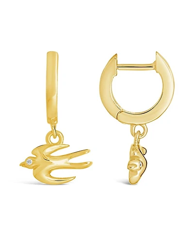 Sterling Forever Women's Rhea Micro Hoop Earrings