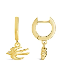 Sterling Forever Women's Rhea Micro Hoop Earrings