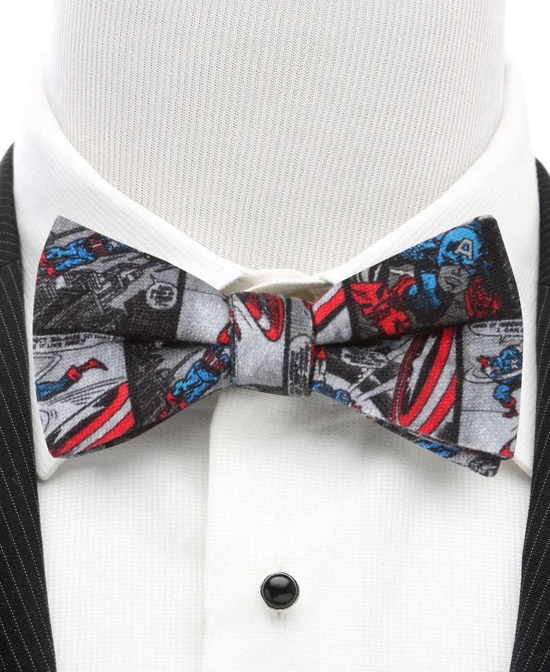 Marvel Men's Captain America Comic Bow Tie