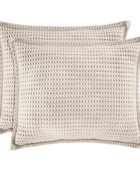 White Sand Pebble Beach Honeycomb Sham, King