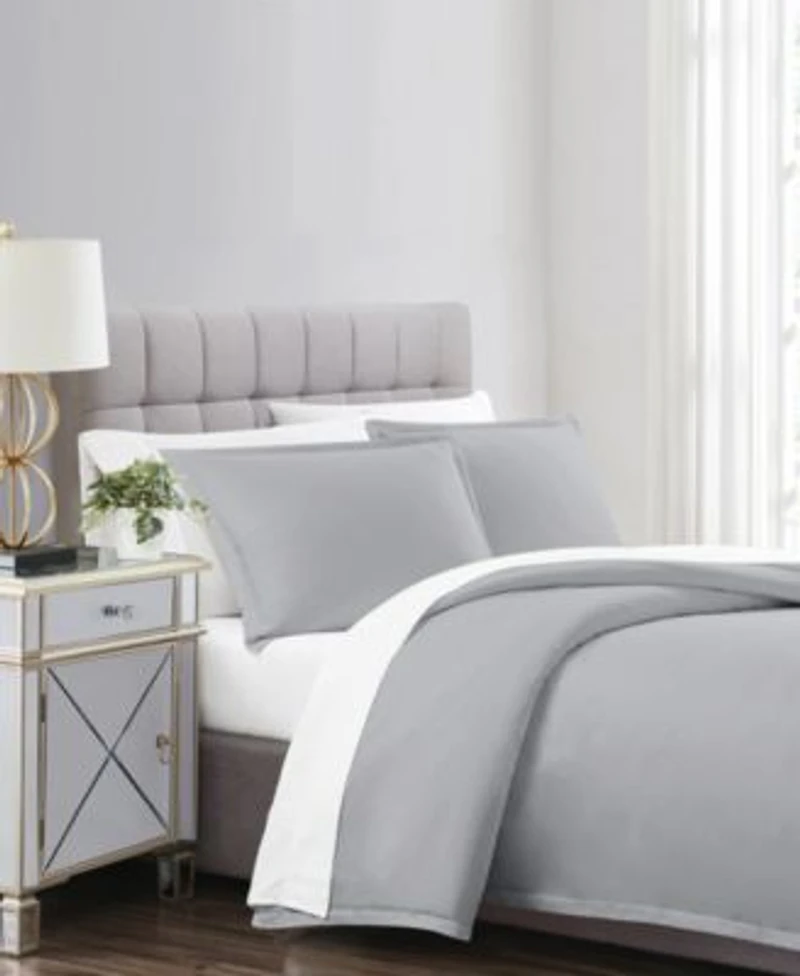 Charisma Solid 310 Thread Count Cotton Sateen Duvet Cover Set