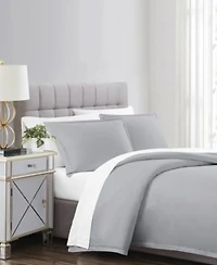 Charisma Solid 310 Thread Count Cotton Sateen Duvet Cover Set