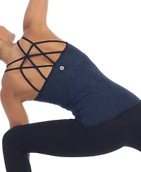 Women's Lattice Back Built Bra Workout Top