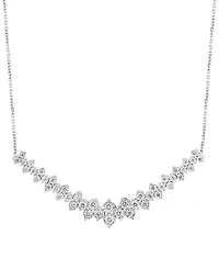 Effy Diamond Cluster 18" Statement Necklace (1 ct. t.w.) 14k White Gold (Also available Two Tone Gold)