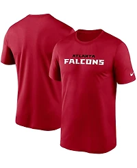 Men's Big and Tall Red Atlanta Falcons Wordmark Legend Performance T-shirt