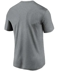 Men's Big and Tall Heathered Charcoal Las Vegas Raiders Logo Essential Legend Performance T-shirt
