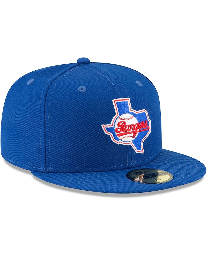 Men's Blue Texas Rangers Cooperstown Collection Wool 59FIFTY Fitted Hat