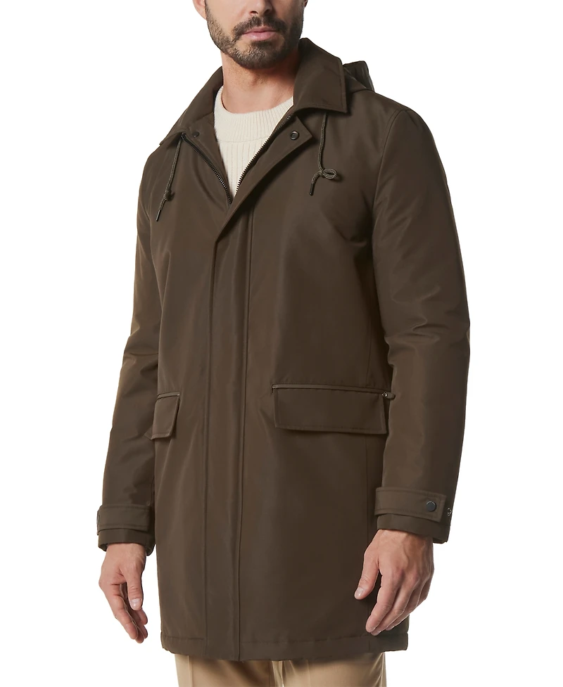 Marc New York Men's Merrimack City Rain Topper with Removable Hood