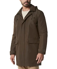 Marc New York Men's Merrimack City Rain Topper with Removable Hood