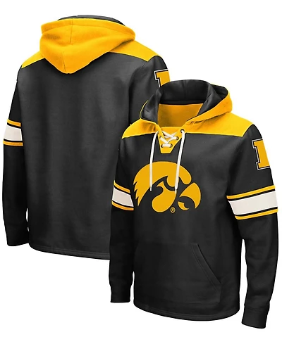 Men's Black Iowa Hawkeyes 2.0 Lace-Up Pullover Hoodie