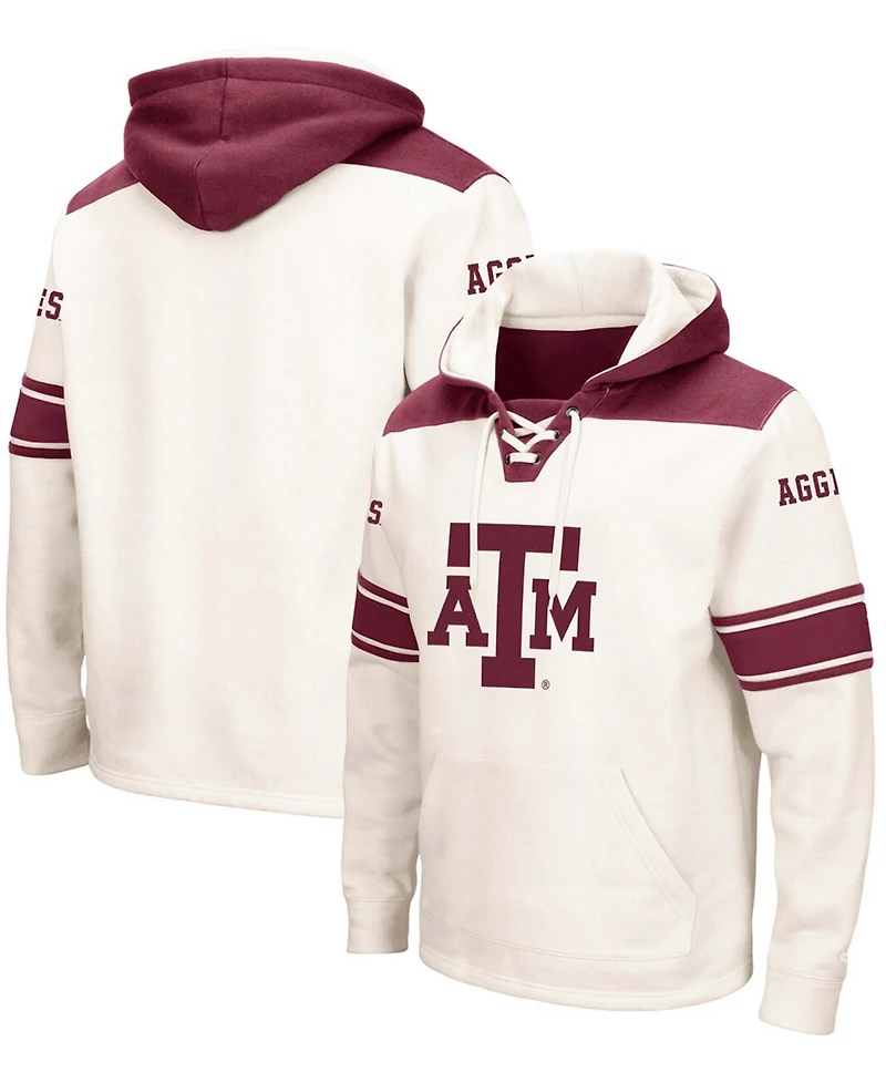Men's Cream Texas A M Aggies 2.0 Lace-Up Hoodie