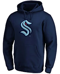 Men's Big and Tall Navy Seattle Kraken Primary Logo Pullover Hoodie