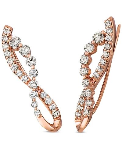 Le Vian Nude Diamond Twist Ear Climbers (1-1/5 ct. t.w.) in 14k Rose Gold