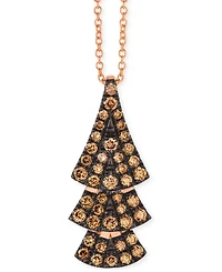 Le Vian Chocolate Diamond Tiered 18" Pendant Necklace (5/8 ct. t.w.) in 14k Rose Gold