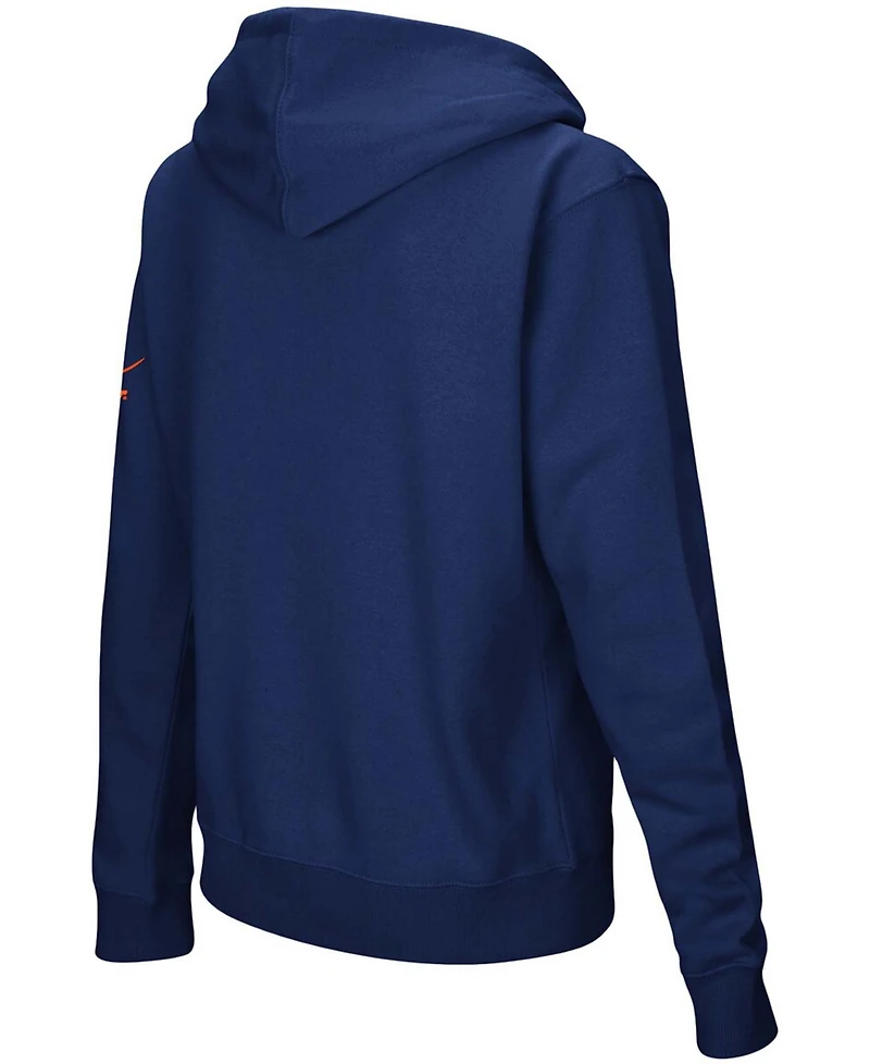 Women's Navy Virginia Cavaliers Arched Name Full-Zip Hoodie