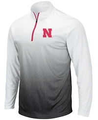 Men's Gray Nebraska Huskers Magic Team Logo Quarter-Zip Jacket