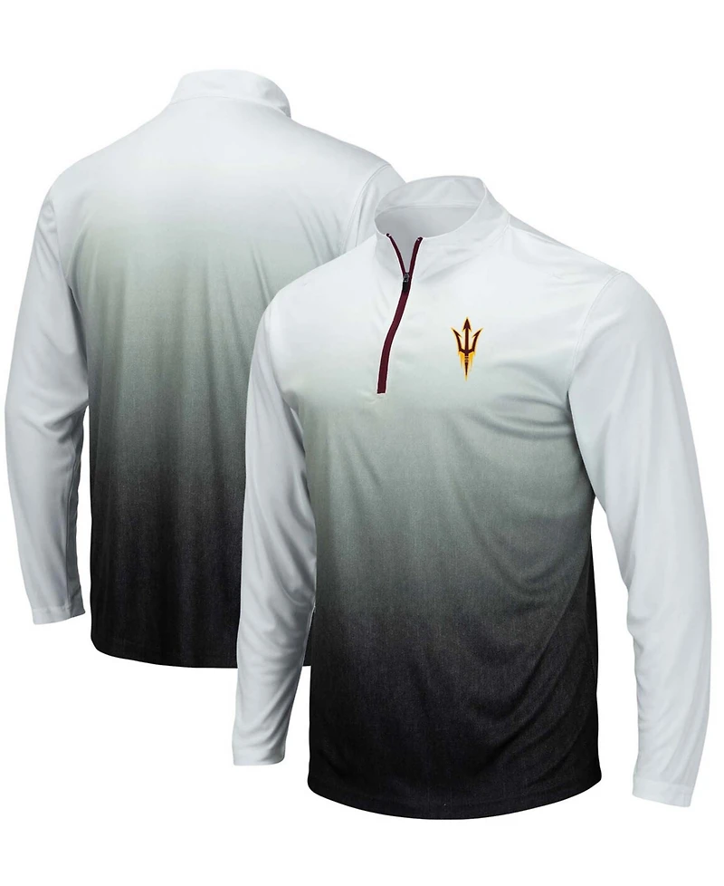 Men's Gray Arizona State Sun Devils Magic Team Logo Quarter-Zip Jacket