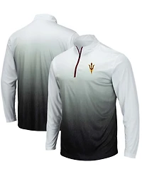 Men's Gray Arizona State Sun Devils Magic Team Logo Quarter-Zip Jacket