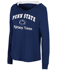 Women's Navy Penn State Nittany Lions Catalina Hoodie Long Sleeve T-shirt