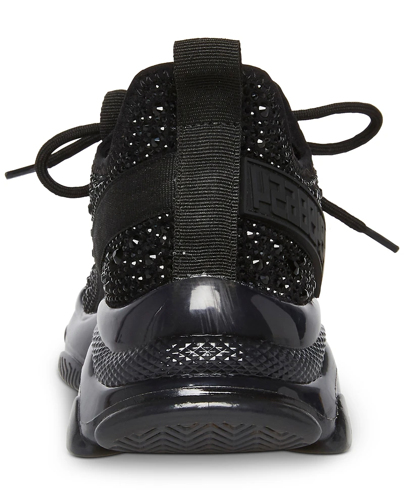 Steve Madden Women's Maxima Rhinestone-Trim Trainer Sneakers