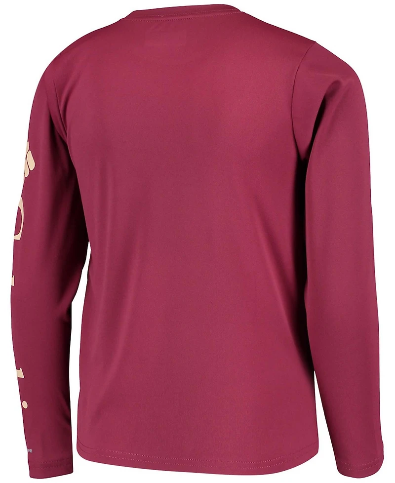 Big Boys Garnet Florida State Seminoles Pfg Terminal Tackle Long Sleeve Omni-Shade T-shirt