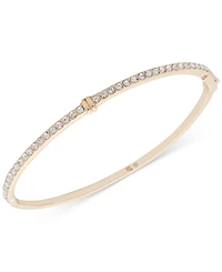 Lauren Ralph Lauren Gold-Tone Pave Thin Bangle Bracelet