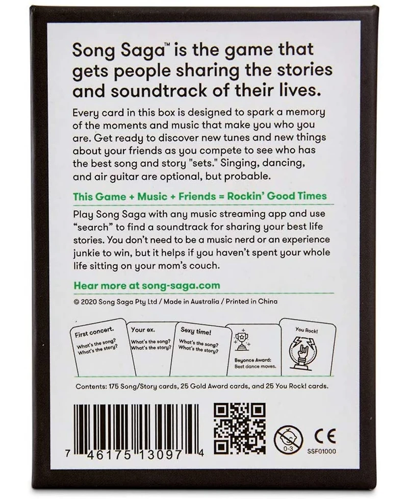 Song Saga The Music and Story Game That Rocks Connect Through Songs and Storytelling - 2 Plus Players