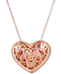 Le Vian Strawberry Ombre Pink Sapphire Heart 18" Pendant Necklace (1-7/8 ct. t.w.) in 14k Rose Gold