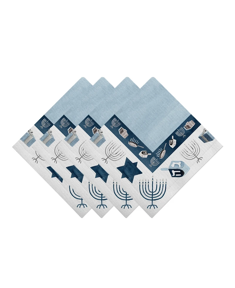 Happy Hanukkah Napkin Set, 20" x 20"