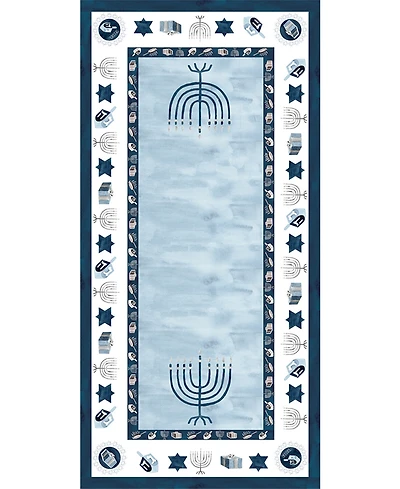 Happy Hanukkah Tablecloth, 144" x 70"